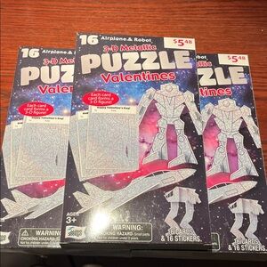 NWT 3D Metallic Puzzle Valentines (5 boxes)